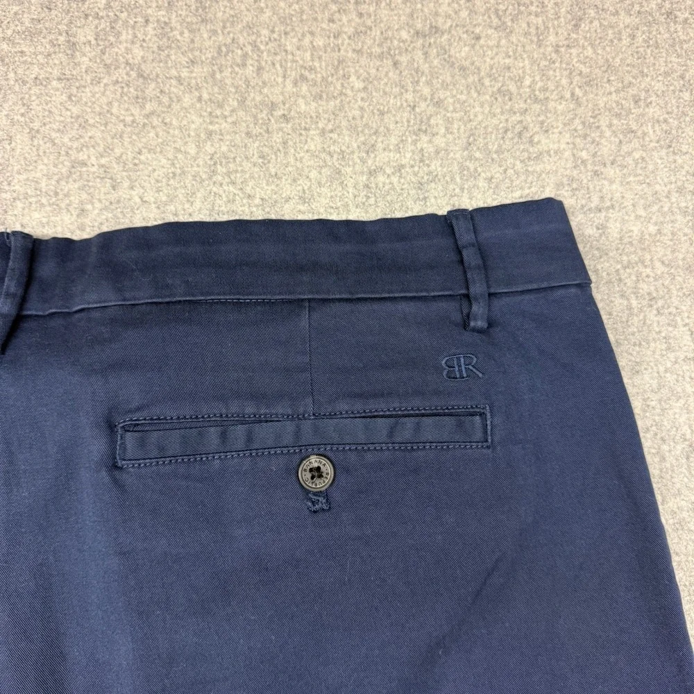 Banana Republic Chino Pants 40x30 Navy Blue Flat Front Straight Leg Mens Trouser